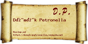 Dömök Petronella névjegykártya